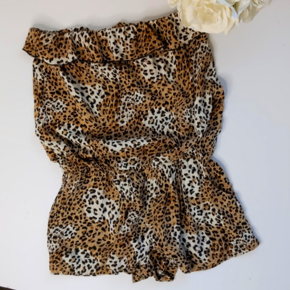 Aviva Leopard Romper Size Medium